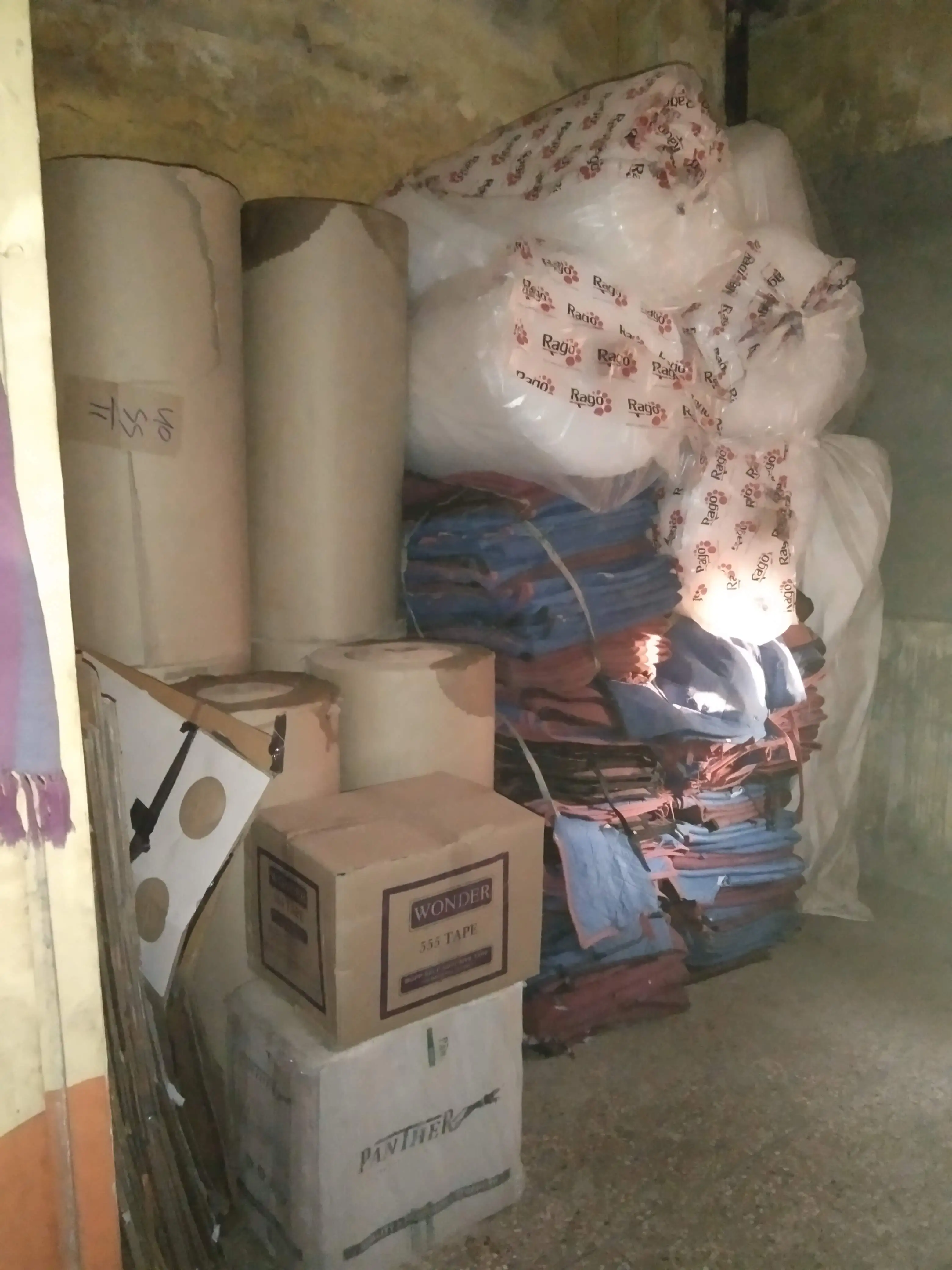 Vanline Logistics Packers & Movers professional packing crew wrapping furniture in Hyderabad